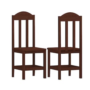 Kit Com 2 Cadeiras De Jantar Madeira Maciça Safira Castanho Nemargi