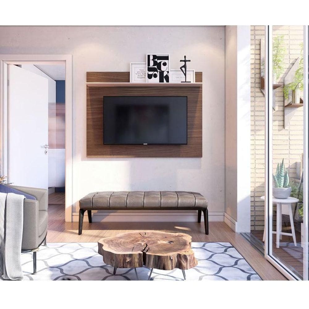 Painel Para Tv Suspenso Ambiente Maia Nogueira Real Off White - Colibri