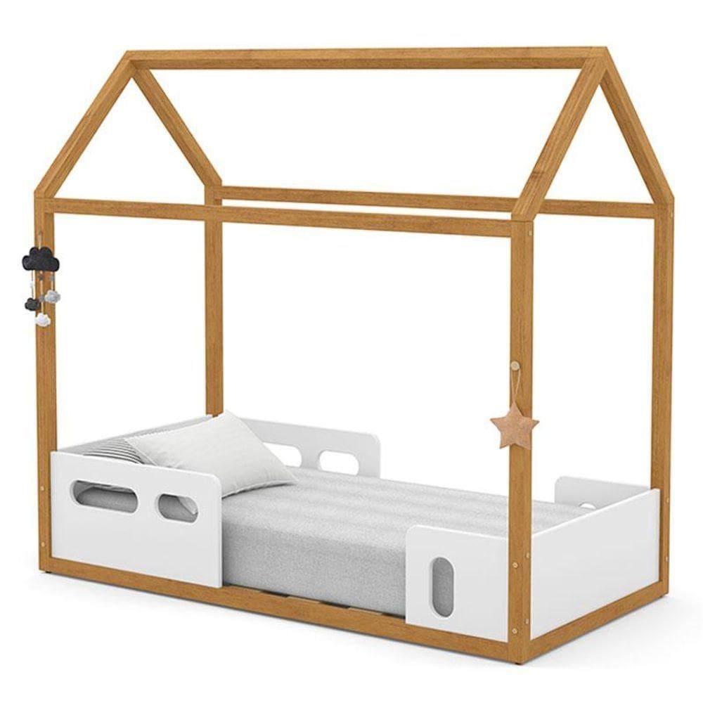 Mini Cama Montessoriana Liv Branco Freijó - Matic