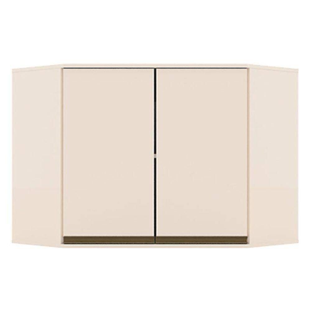 Armário Aéreo Canto Oblíquo 2 Portas Connect Off White - Henn