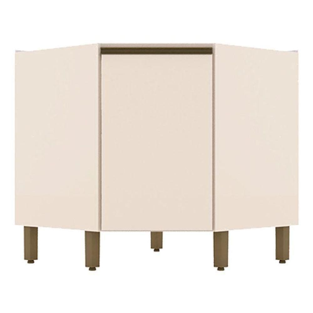 Balcão Canto Oblíquo 1 Porta Connect Off White - Henn