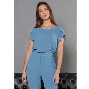 Blusa manga curta amassadinha Miralis