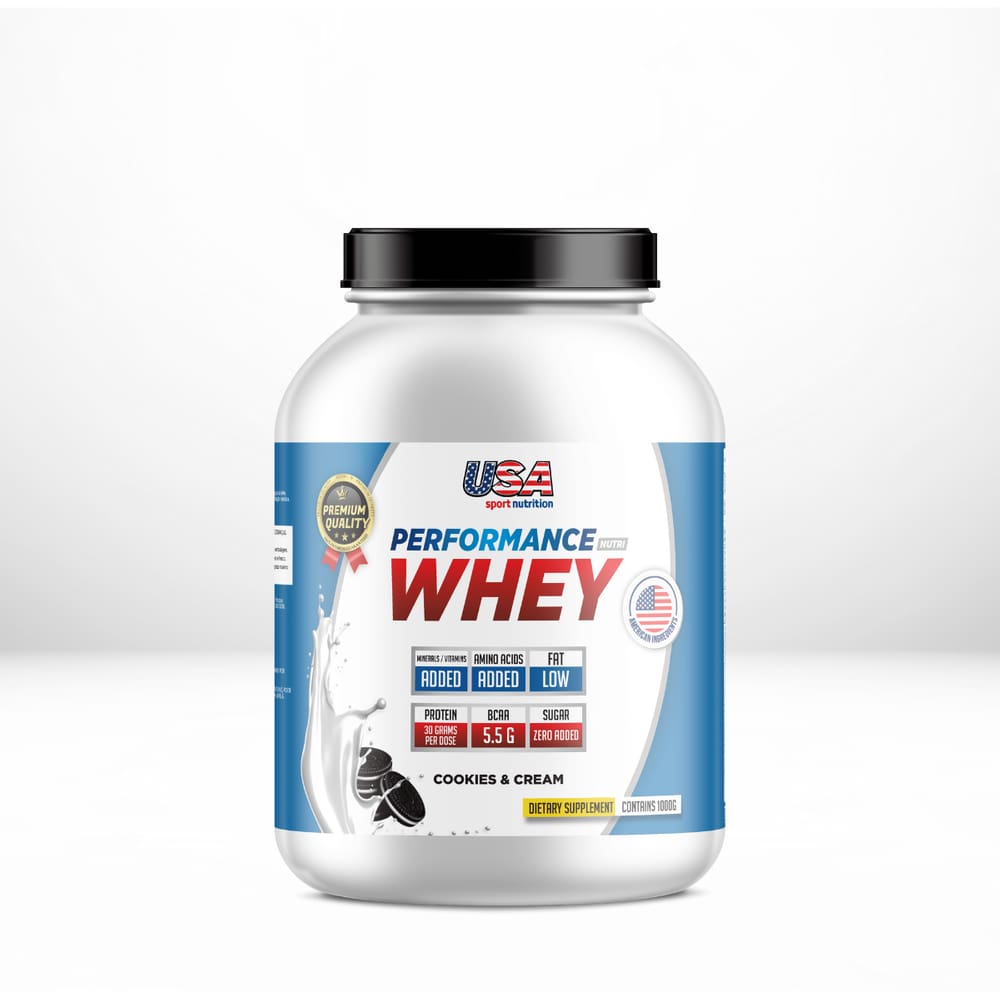 Whey fórmula exclusiva com vitaminas e aminoácidos Cookies and Cream (1KG) - USA SPORT NUTRITION