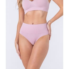 Calcinha sem costura cintura alta com reforço na barriga