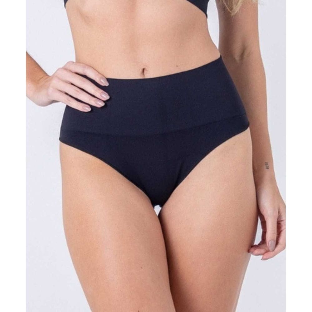 Calcinha sem costura cintura alta com reforço na barriga