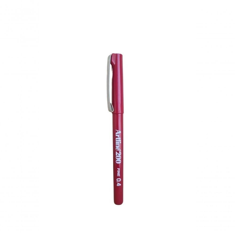 Caneta Hidrográfica 0.4mm Ek-200 Artline Tilibra Dark Red