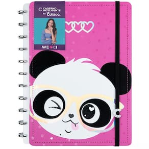 Caderno Inteligente Pandalu Glow By Luluca Tamanho Grande Capa Dura Deluxe Discos Universitário Escolar Folha Destacável