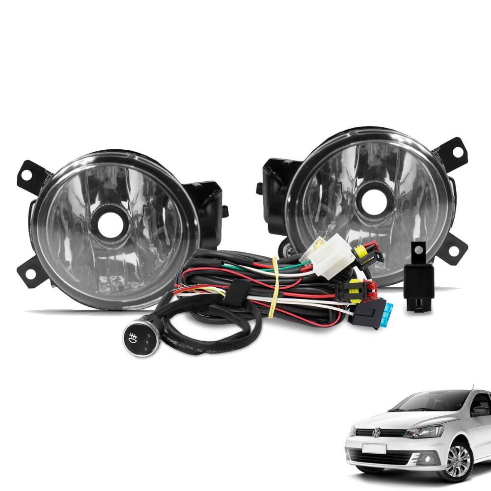Kit Farol de Milha Gol Voyage G7 2017 2018 Botão Touch
