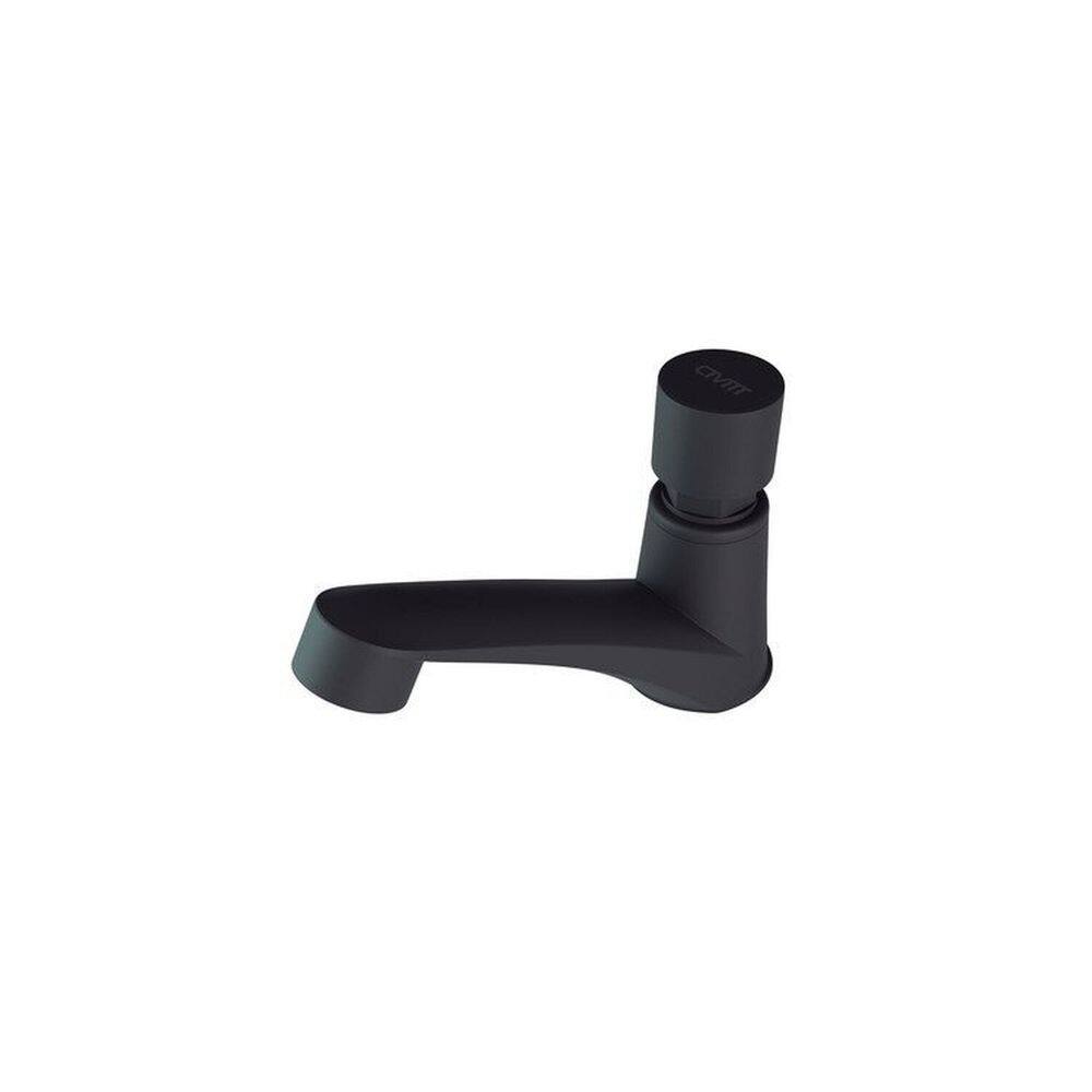 Kit 3 Torneiras Lavatorio Abs Fosco Auto Temporizada Civitt Preto