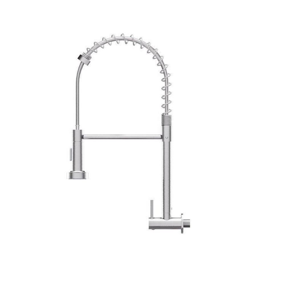 Kit 3 Torneiras Gourmet Parede Cozinha Escovada Água Fria Civitt Cromado