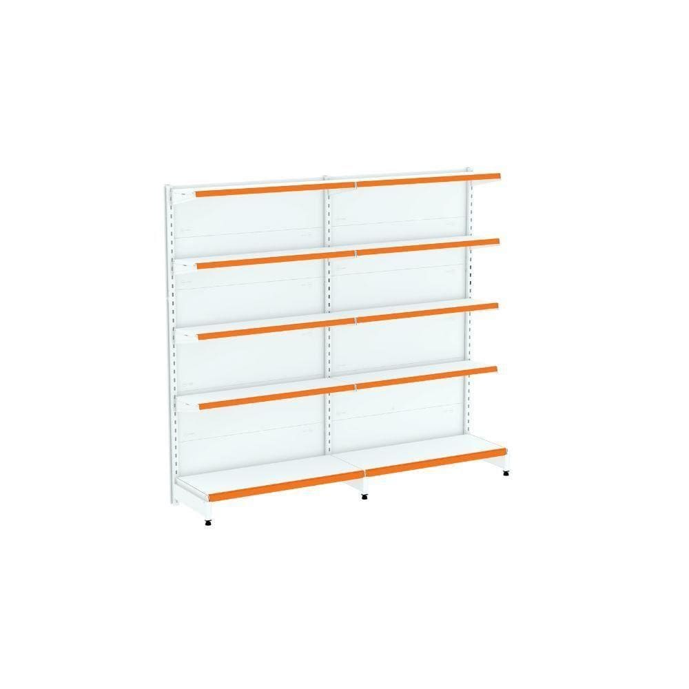 Kit 2 Módulos De Gôndolas Parede 1,70 Fit40 Amapá Expositor Branco
