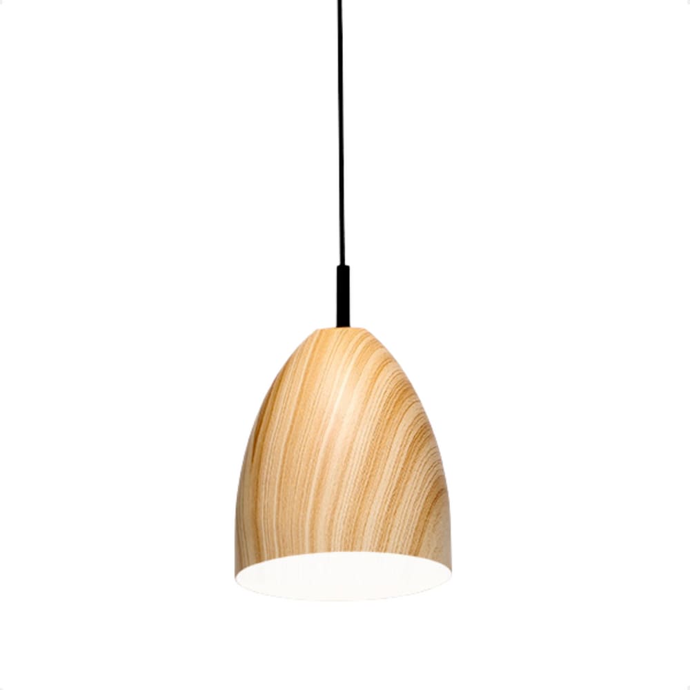 Pendente Led Moderno Taschibra Legna Amadeirado E27 Bivolt