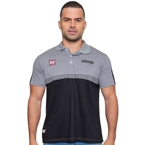 Camisa Polo Masculina Onbongo Djow Cinza Mescla ON311