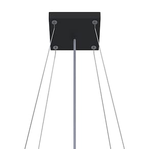 Kit Pendente Taschibra Waffle Quadra Bivolt Preto