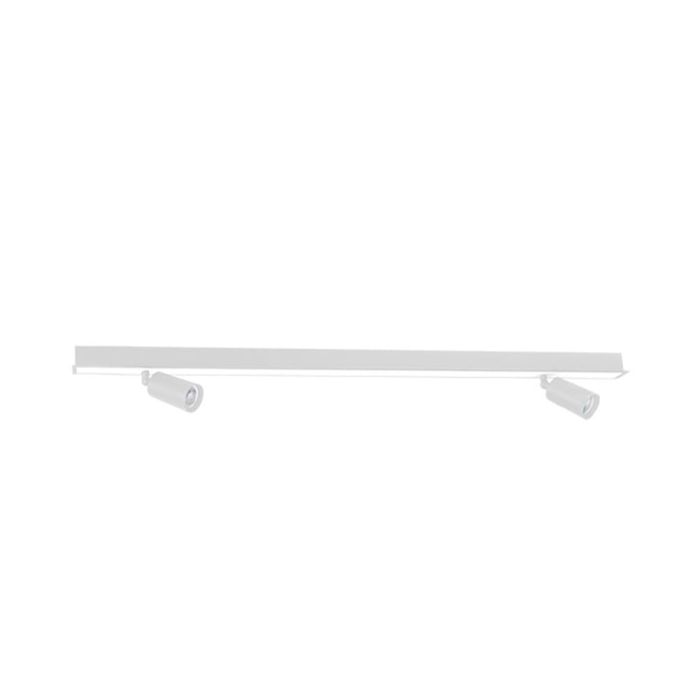 Luminária Embutir Taschibra Spire Led Linear 40W com 2 Spot Mr11 Bivolt Branca 3000K Luz Quente
