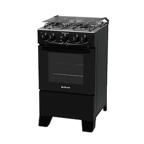 Fogão Atlas Mônaco Plus 4 Bocas Acendimeto Automatico Mesa Inox-Preto