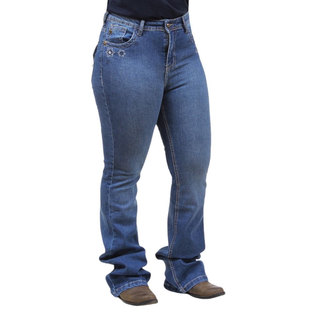Calça Jeans Feminina Boot Cut Bordada Miss Me 37292
