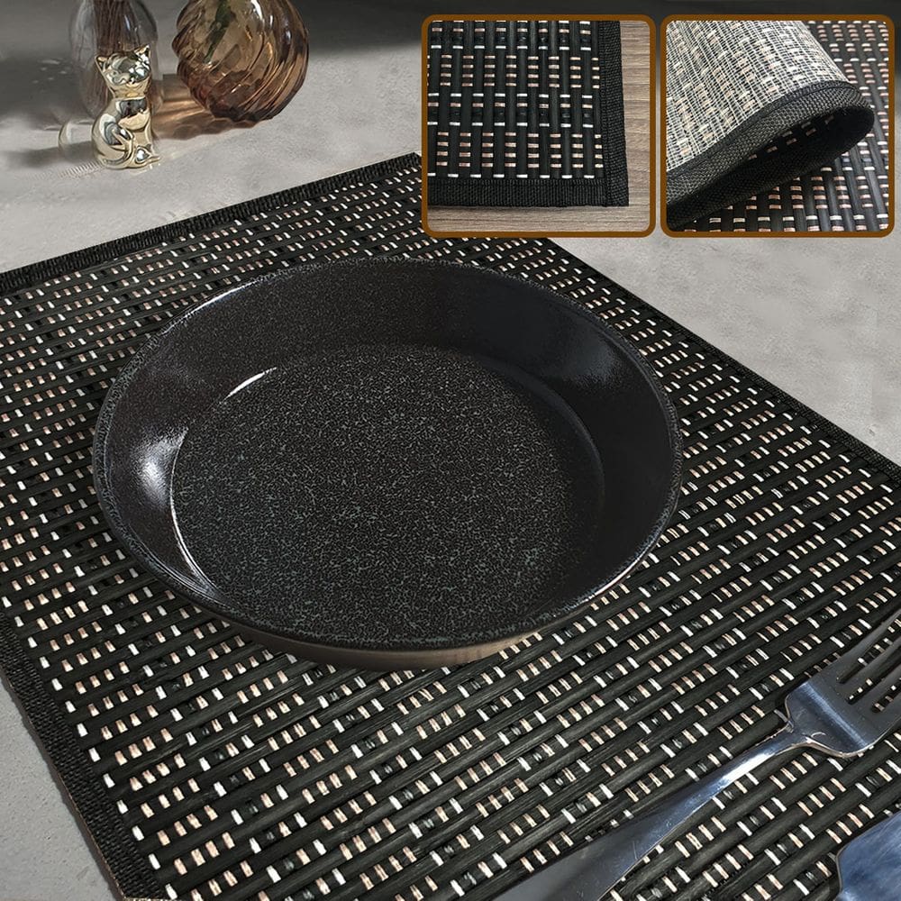 4 Jogo Americano Bambu Premium Acabamento na Borda Pt 30X45