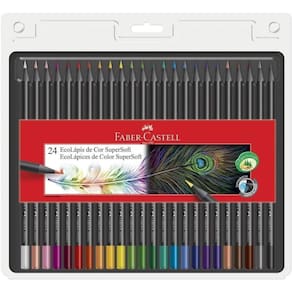 Lápis De Cor, Faber-Castell  Supersoft, 24 Cores