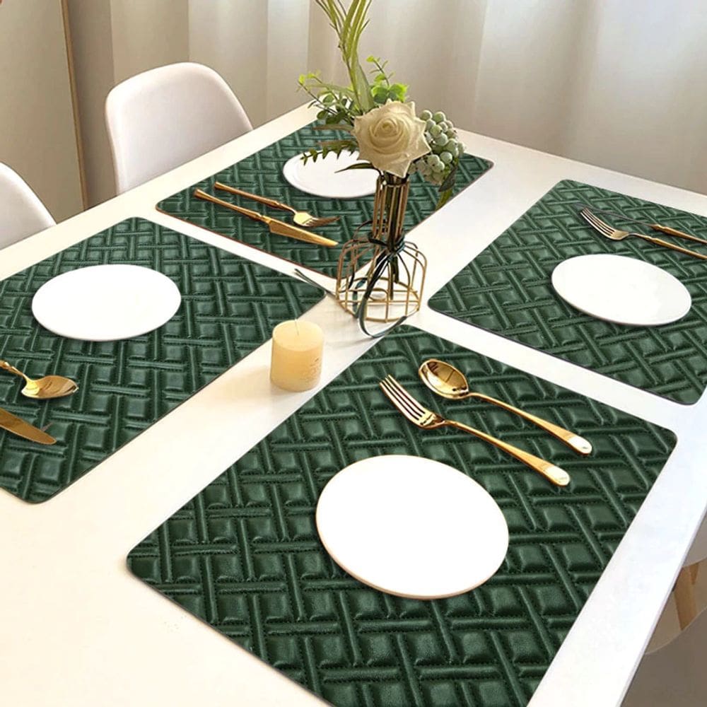 12 Jogo Americano Bag Alto Padrão Impermeável Vd Pvc