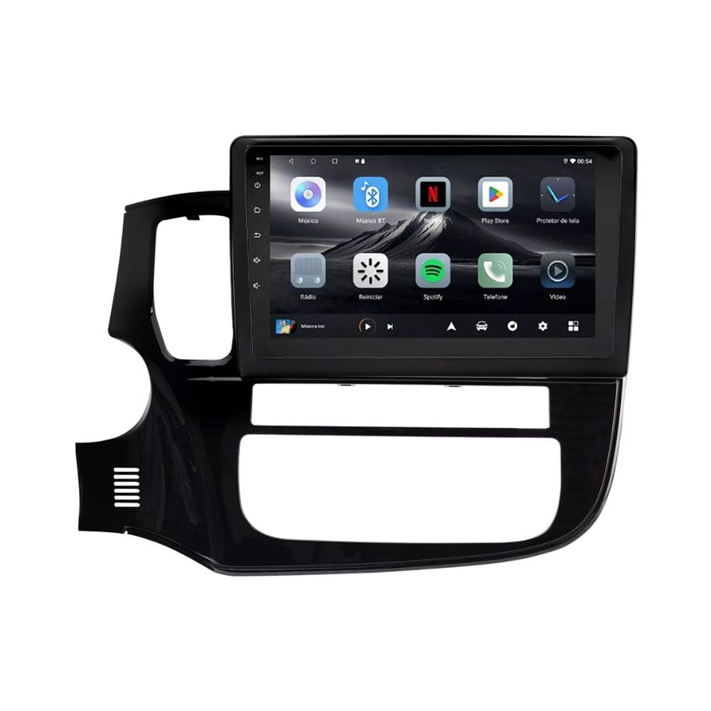 Central Multimídia Outlander 2013 2014 2015 2016 2017 2018 2019 2020 Adak G2 Tela de 9" QLED 2GB de RAM 64GB Android Auto e Carplay + Câmera de r