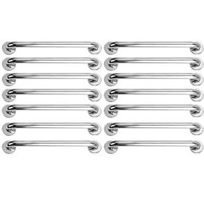 Barra Alça Apoio 50Cm Aço Inox 14 Uni Idoso Gestante Cadeirante Idoso Acessibilidade PCD Banheiro Box Escada