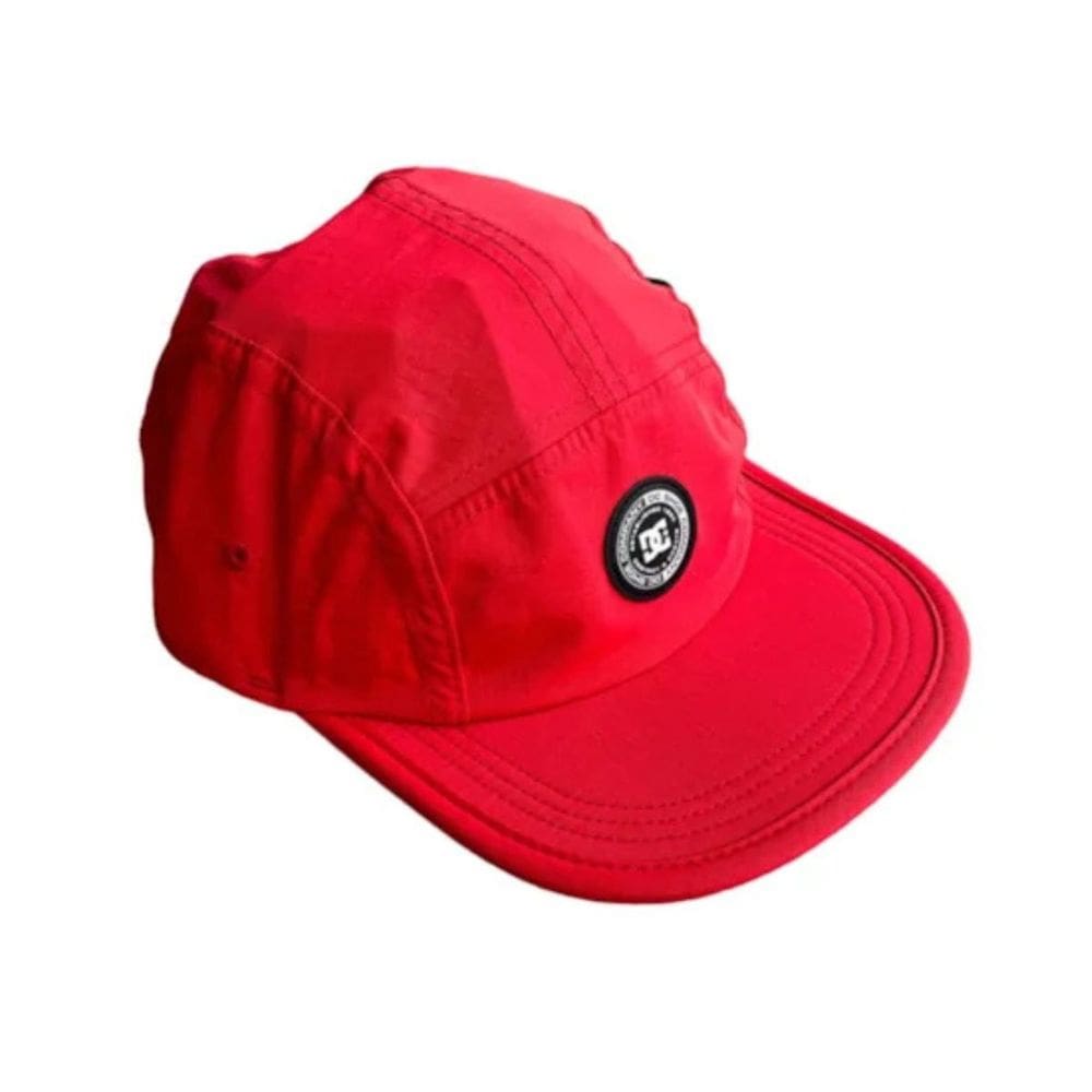 Boné Dc Masculino Five Panel Corpo Vermelho Aba Reta