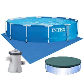 Piscina Intex 4.485 Litros Estrutural Azul Capa Bomba Filtrante Forro 220