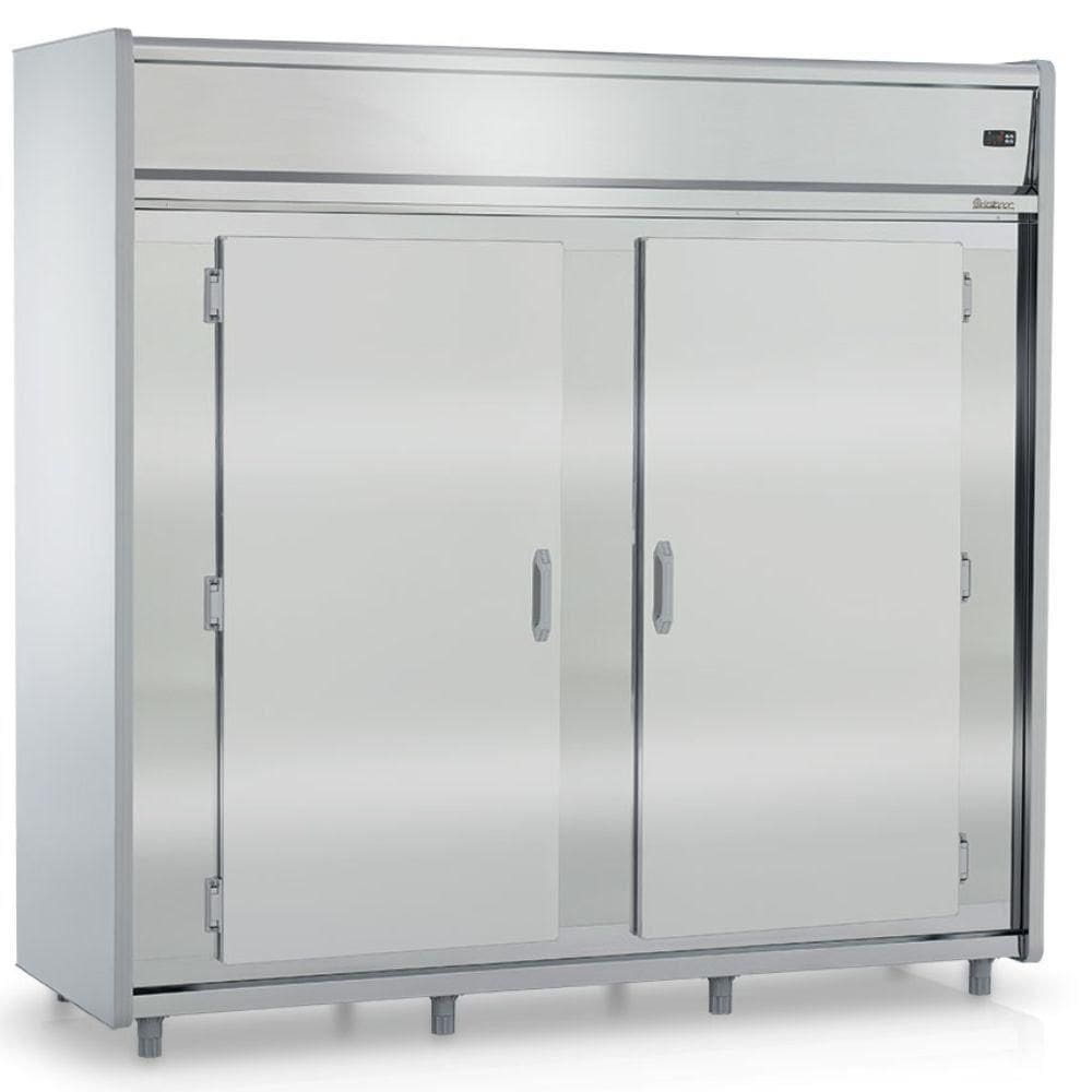 Mini Câmara Refrigerada 2 Portas Com Prateleira Gmcr2600ps Gelopar Mini Câmara 2544 Litros Inox 220v