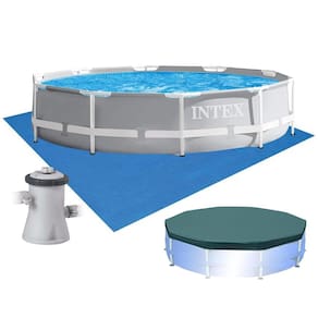 Piscina Intex 4.485 Litros Estrutural Prism Cinza Capa Bomba e Forro 110v