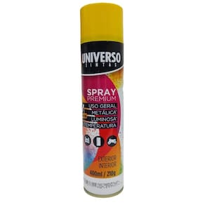 Tinta SPRAY USO Geral Amarelo Brilhante 400ML Universo