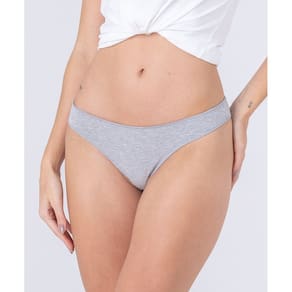 Calcinha de algodão, modelo tanga, lisa, com proteção permanente