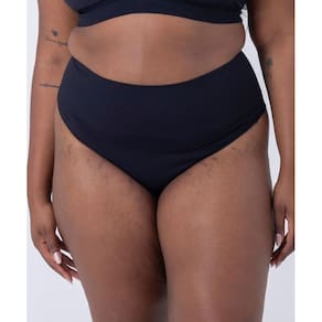 Calcinha fio dental sem costura, cintura alta e plus size
