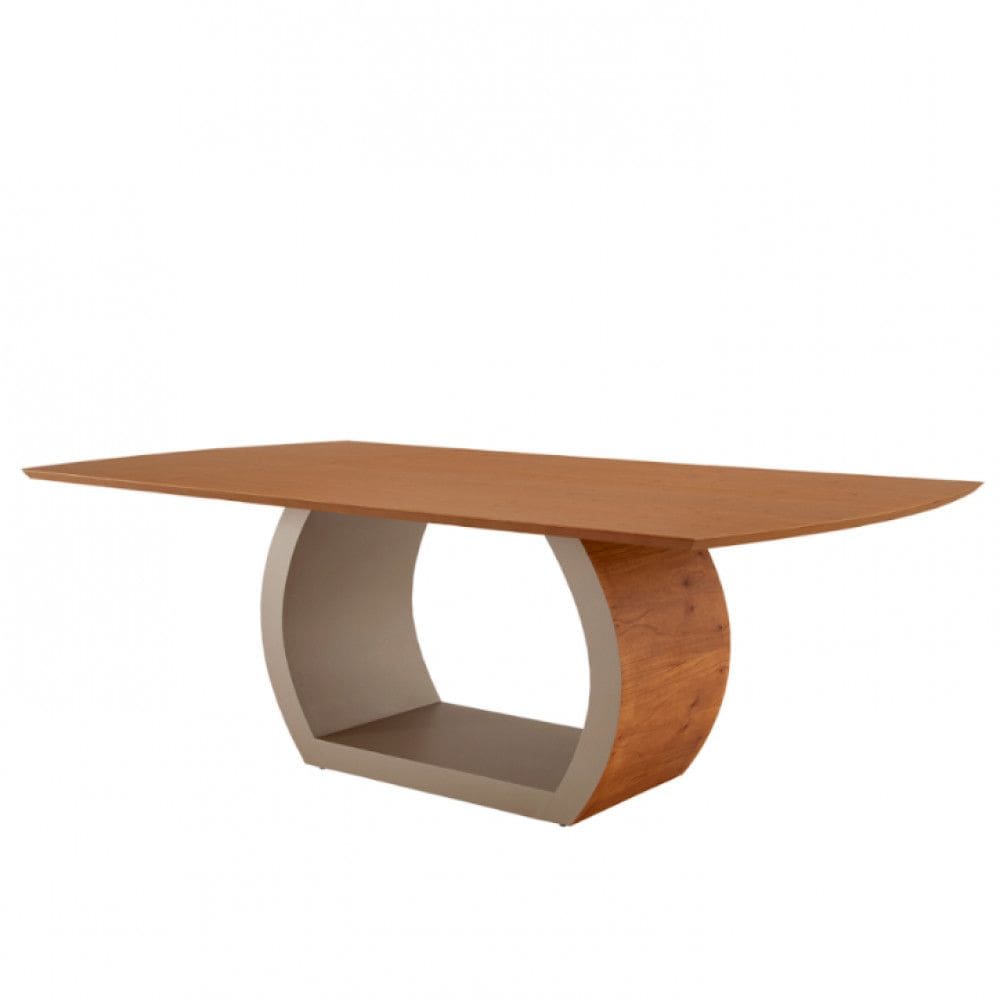 Mesa para Sala de Jantar Ellis 220cm Madeira Tampo Barril Laminado Moderna Mobília
