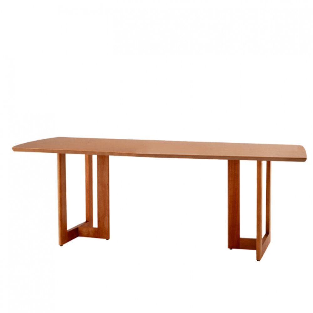 Mesa para Sala de Jantar Patros 180cm Madeira Tampo Barril Laminado Moderna Mobília