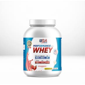 Whey fórmula exclusiva com vitaminas e aminoácidos Morango (1KG) - USA SPORT NUTRITION