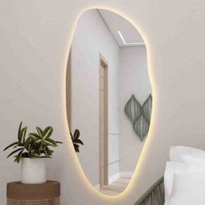 Espelho Orgânico Prata Pietro Led 60x116 cm Fuzimoto
