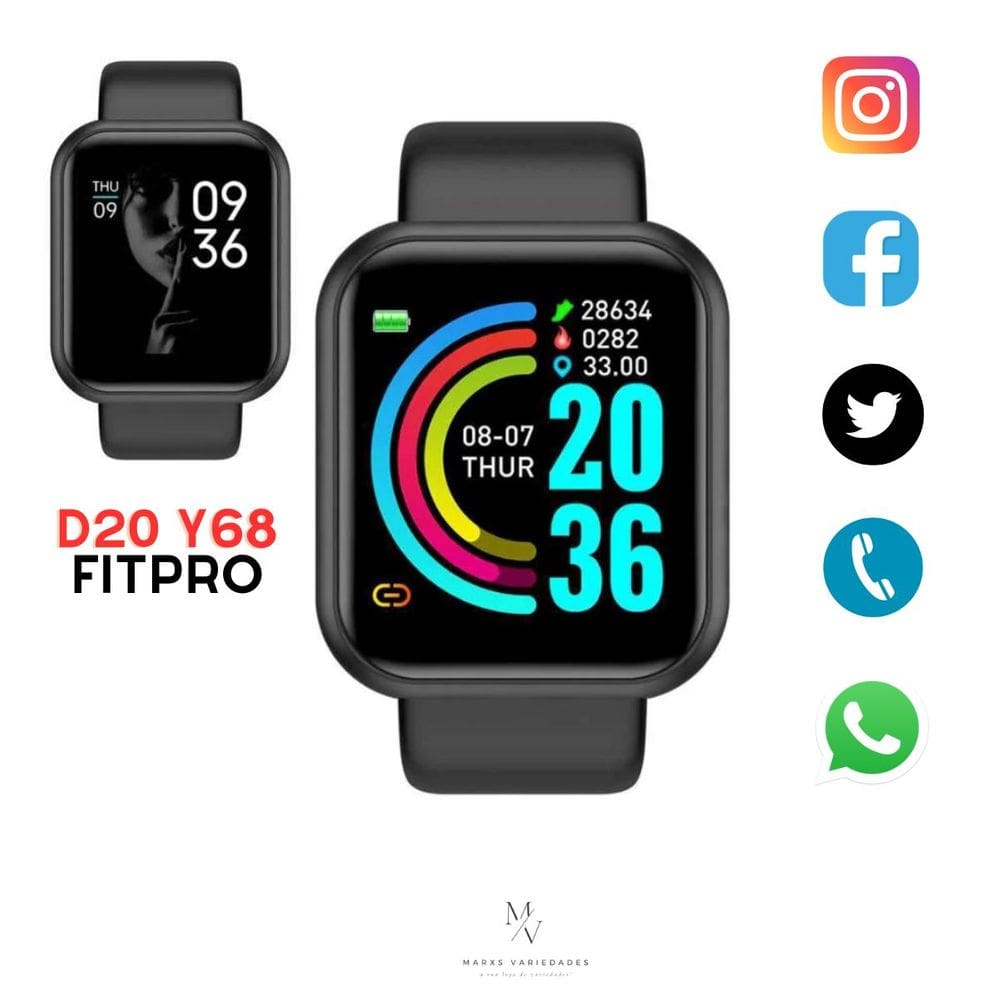 SmartWatch Inteligente D20 FitPro Y68