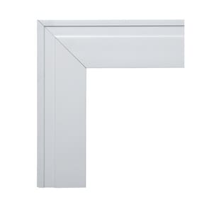 Kit com 10 Barras Guarnição de Poliestireno 7cm X 15mm Frisado 22,5m Branco
