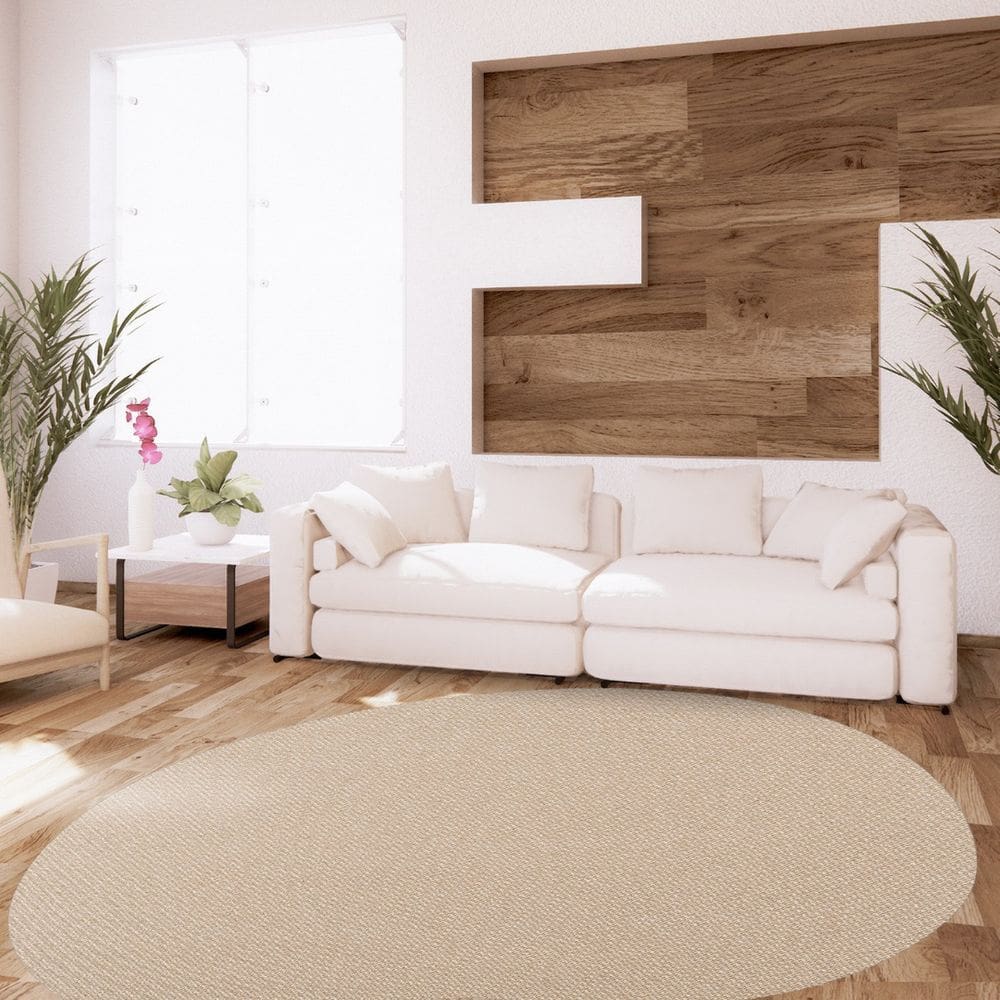 Tapete Sala Orgânico Bean 009181/ Lisse 562599 200cm X 250cm Bege/Cru