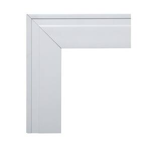 Kit com 15 Barras Guarnição de Poliestireno 7cm X 15mm Frisado 33,75m Branco