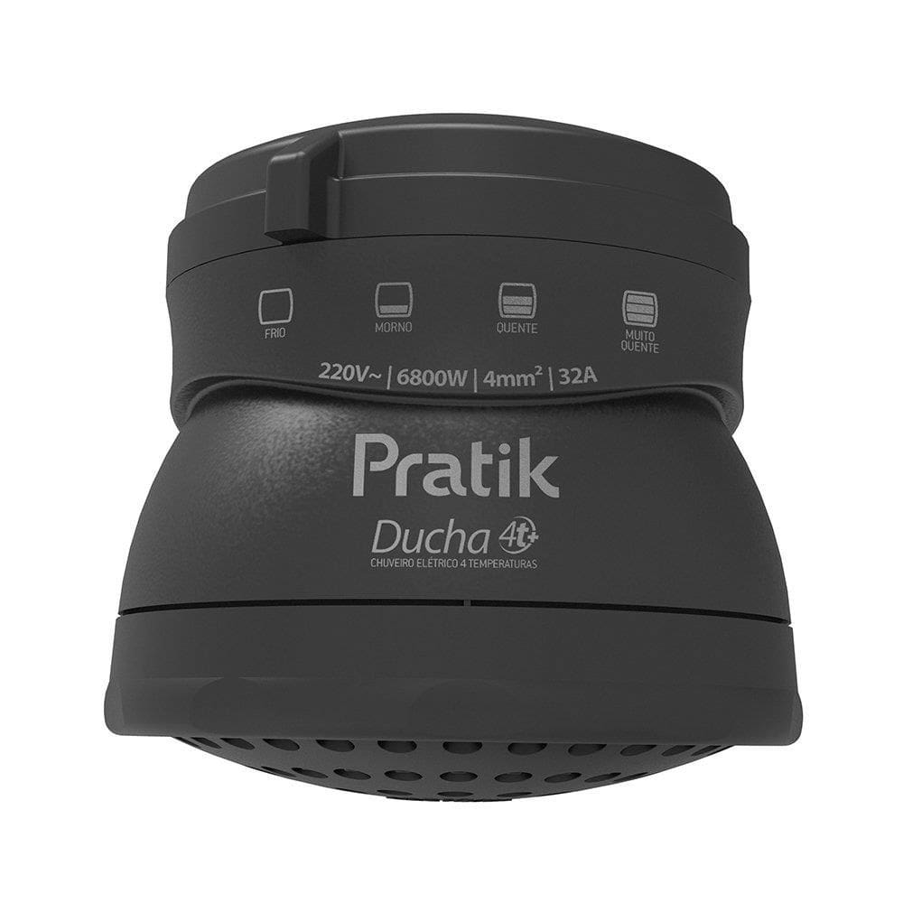 Chuveiro Ducha Pratik 3602-E/P5PK 4 Temperaturas Preto 6800W 220V
