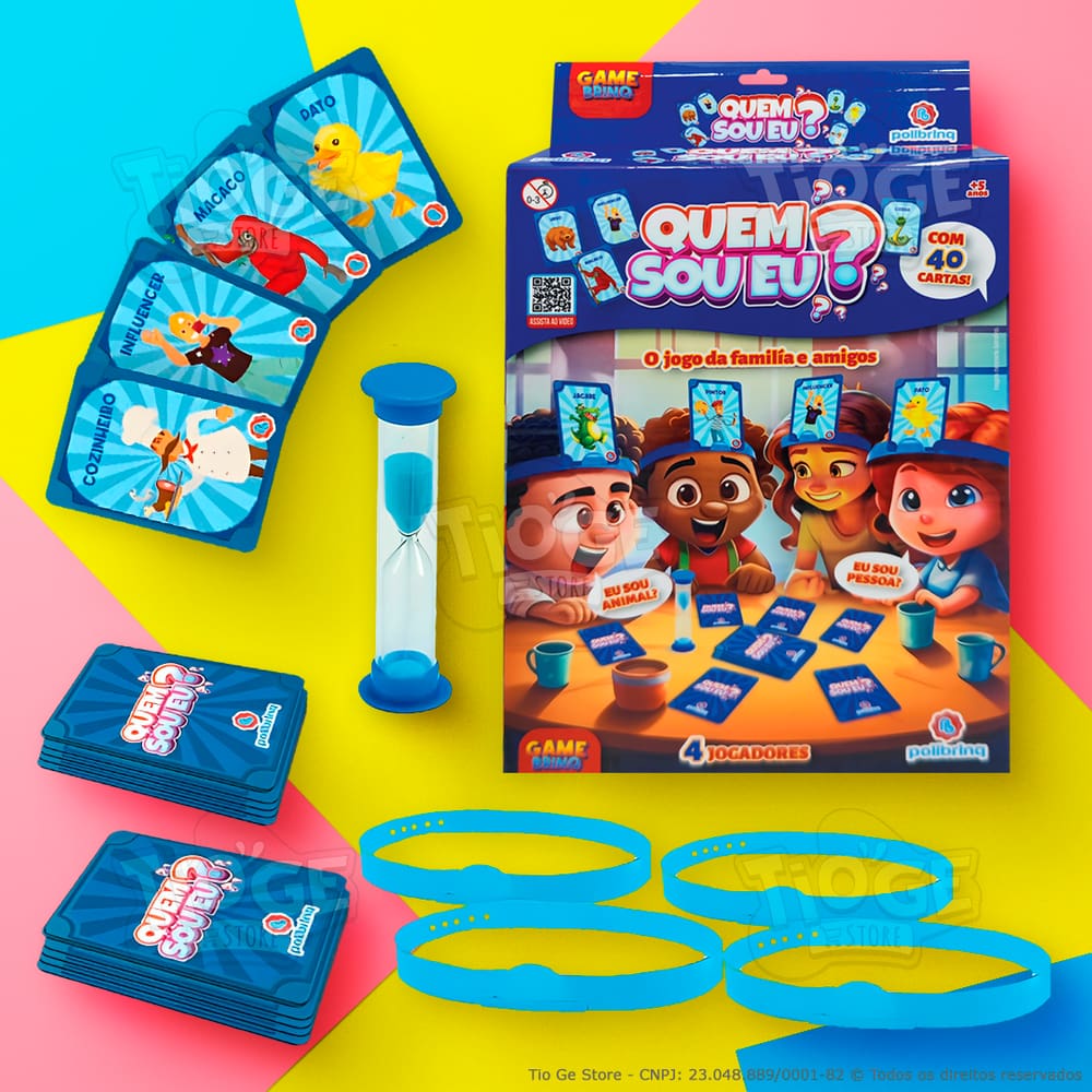 Jogo Recreativo de Adivinhação Quem Sou Eu? Brinquedo Divertido para Crianças e Toda a Família Interação em Grupo