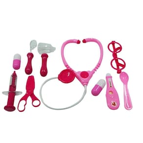 Kit Médico Infantil com 11 Peças Rosa N244258-9 - Quanhe