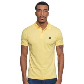 Camisa Polo Masculina Fatal Piquet Amarela Cream 29524