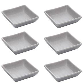 Kit 6 Molheiras Porta Shoyu Quadrado Melamina 7x2cm Lyor Granilite Tarê Tóquio