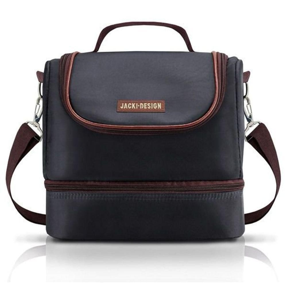 Bolsa Térmica Com 2 Compartimentos For Men Jacki Design Preto/marrom