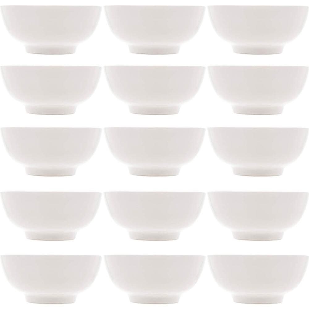 15 Bowls de Porcelana Branca Lyor 540ml Cumbucas Clean para Açaí Restaurante Sorveteria