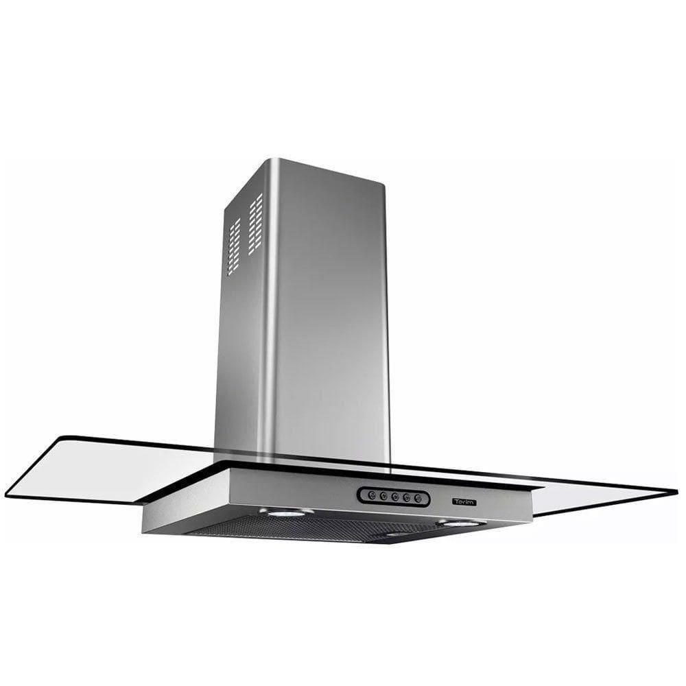 Coifa De Parede 90cm Vidro Reto Terim Inox 220V