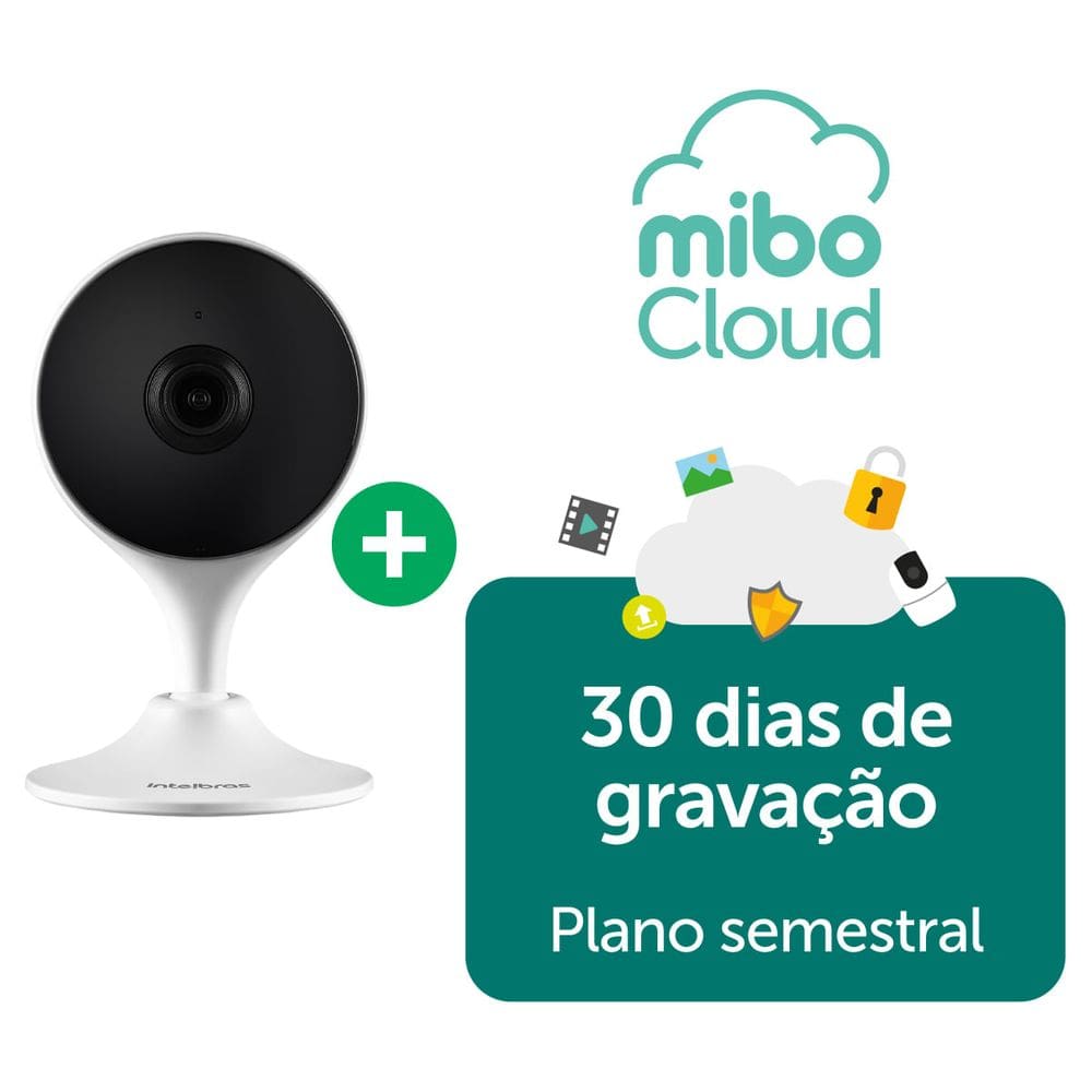 Kit Câmera Wi-Fi Interna iM3 C + Gravação em Nuvem Mibo Cloud 30 dias Semestral